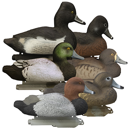 [710617199942] Higdon Outdoors 19994 Standard Diver Pack  Bluebill/Redhead/Ringneck Species Multi Color Foam Filled 6 Pack