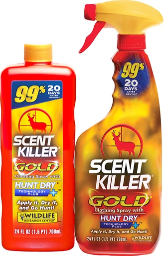 [024641012598] Wildlife Research 1259 Scent Killer Gold Combo Odorless Scent 24 oz Trigger Spray