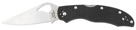 [716104402359] Spyderco BY01GP2 Byrd Harrier 2 3.39" Folding Clip Point Plain 8Cr13MoV SS Blade Black  Textured G10 Handle Includes Pocket Clip