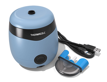 [843654005126] Thermacell E55B E-Series Rechargeable Repeller Light Blue Effective 20 ft Odorless Scent Repels Mosquito Effective Up to 12 hrs
