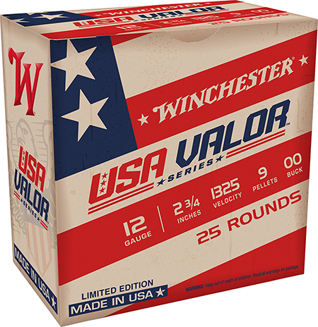 [020892026667] Winchester Ammo USA1200VP USA Valor 12Gauge 2.75" 9Pellets 00Buck Shot 25 Per Box/10 Case *Limited