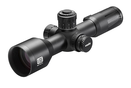 [672294110125] Eotech VDU525FFH59 Vudu FFP Black Anodized 5-25x 50mm 34mm Tube Illuminated Horus H59 MRAD Reticle Features Throw Lever