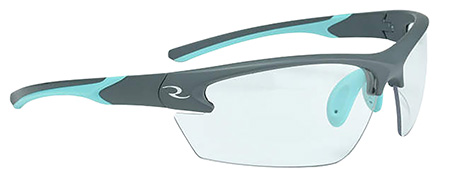 [674326302263] Radians WS2310CS Ladies Range Eyewear Women Clear Lens Gray with Aqua Accents Frame
