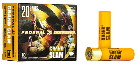 [604544628241] Federal PFCX258F5 Premium Grand Slam 20Gauge 3" 1 5/16oz 5Shot 10 Per Box/25 Case