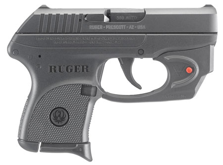[736676037520] Ruger 3752 LCP w/Laser 380 ACP 6+1 2.75" Black Steel Barrel, Black Oxide Serrated Steel Slide, Black Polymer Frame, Black Polymer Grip, Viridian E-Series Red Laser