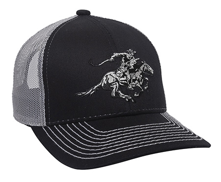 [885792698068] Outdoor Cap WIN46B Winchester Cap Cotton Twill Black/Light Gray Structured OSFA