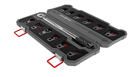 [813119013805] Real Avid AVMF13WS Master -Fit 13 Piece Crowfoot Wrench Set Gray/Red AR-Platform Heavy Duty Torque Wrench Handle 13 Pieces