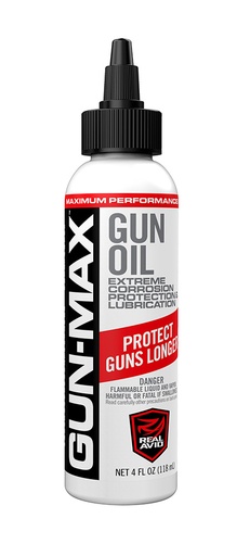 [813119013980] Real Avid AVBMGO4L Gun-Max Gun Oil Cleans, Lubricates, Protects 4 oz Bottle