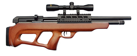 [026785013578] Beeman 1357 Under-Lever  Pre-Charged Pneumatic 177 Pellet 12+1 Shot Black Black Receiver European Hardwood Scope 4x32mm