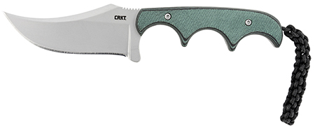 [794023237900] CRKT 2379 Minimalist Persian 2.76" Fixed Recurve Plain Bead Blasted 8Cr13MoV SS Blade/Green Contoured Resin Infused Fiber Handle Includes Lanyard/Sheath