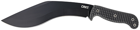 [794023274202] CRKT 2742 KUK  10.56" Fixed Recurve Plain Black Powder Coated 65Mn Carbon Steel Blade/Black Textured GRN Handle Includes Sheath