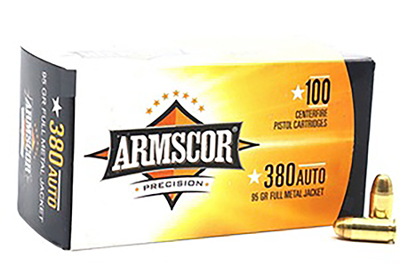 [4806015503156] Armscor 50315 Precision Value Pack 380ACP 95gr Full Metal Jacket 100 Per Box/12 Case