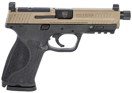 [022188887013] Smith  &  Wesson 13450 M & P M2.0 OR Spec Series Kit 9mm Luger 4.60" 17+1 Black Polymer Frame Flat Dark Earth Stainless Steel Slide Black Interchangeable Backstrap Grip