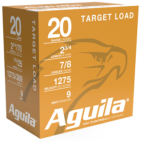 [640420006130] Aguila 1CHB2039 Target Load Competition 20Gauge 2.75" 7/8oz 9Shot 25 Per Box/10 Case