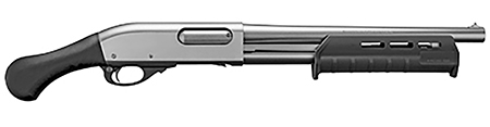 [810070683009] REM Arms Firearms R81312 870 Tac-14 Marine 12 Gauge 14" 4+1 3" Electroless Nickel-Plated Rec/Barrel Black Fixed Raptor Grip Stock Right Hand (Full Size) Includes Cylinder Choke