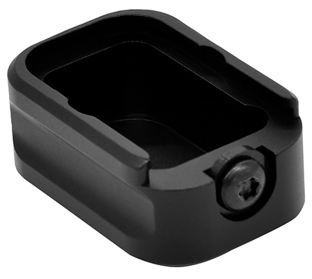 [656813107735] Warne MEG1932BLK Magazine Extension  made of 6061-T6 Aluminum with Hardcoat Anodized Black Finish for Glock 19, 23 Magazines (Adds 3rds 9mm Luger, 2rds 40 S&W)