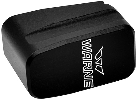 [656813107841] Warne MEG432BLK Magazine Extension  made of 6061-T6 Aluminum with Hardcoat Anodized Black Finish for Glock 43 Magazines (Adds 2rds)