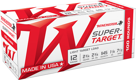 [020892024540] Winchester Ammo TRGT127VP Super-Target Light Target 12Gauge 2.75" 1 1/8oz 7.5Shot 100 Bx/2 Case *Value Pack