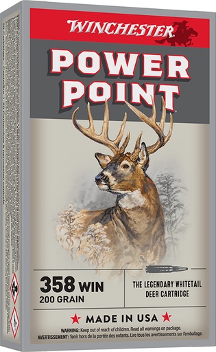[020892220072] Winchester Ammo X3582 Power-Point  358Win 200gr 20 Per Box/10 Case