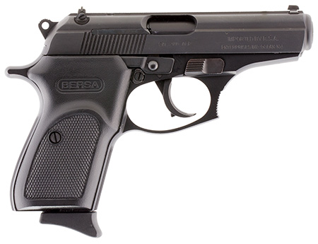 [810083200033] Bersa T380M8 Thunder  Micro-Compact Frame 380 ACP 8+1, 3.50" Black Steel Barrel, Matte Black Serrated Steel Slide  &  Aluminum Frame