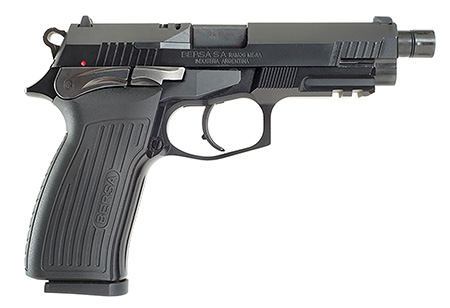 [810083202082] Bersa TPR9MX TPRX  Full Size Frame 9mm Luger 17+1, 4.25" Black Steel Threaded Barrel, Matte Black Serrated Steel Slide  &  Aluminum Frame w/Picatinny Rail, Ambidextrous