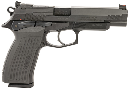 [810083202020] Bersa TPR9XT TPR XT Full Size Frame 9mm Luger 17+1, 4.96" Black Steel Barrel, Matte Black Serrated Steel Slide  &  Aluminum Frame, Ambidextrous