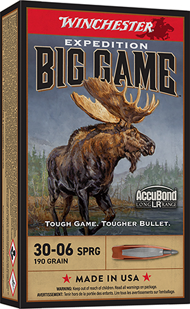[020892223202] Winchester Ammo S3006LR Expedition Big Game Long Range 30-06Springfield 190gr Nosler AccuBond Long Range 20 Per Box/10 Case