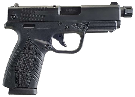 [810083202204] Bersa BP9MCCX BPCC  Sub-Compact Frame 9mm Luger 8+1, 3.30" Black Steel Threaded Barrel, Matte Black Serrated Steel Slide  &  Polymer Frame w/Picatinny Rail
