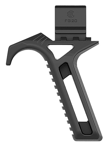 [7290018561317] Recover Tactical FG20-01 FG20  Black Polymer Angled Grip compatible with 20/20N, 20/21, 20/22  &  20/80 Stabilizers