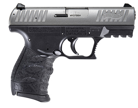[723364220739] Walther Arms 5083501 CCP M2 + 9mm Luger 8+1 3.54" Barrel, Black Finish Picatinny Rail Frame, Serrated Sliver Stainless Steel Slide, Finger Grooved Polymer Grip