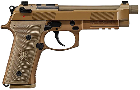 [082442940694] Beretta USA JS92M9A4M15 M9A4  9mm Luger 5.10" Barrel 15+1, Flat Dark Earth Cerakote Polymer Frame, Serrated Steel Optic Cut Slide, Polymer Grip  &  Decocker Safety