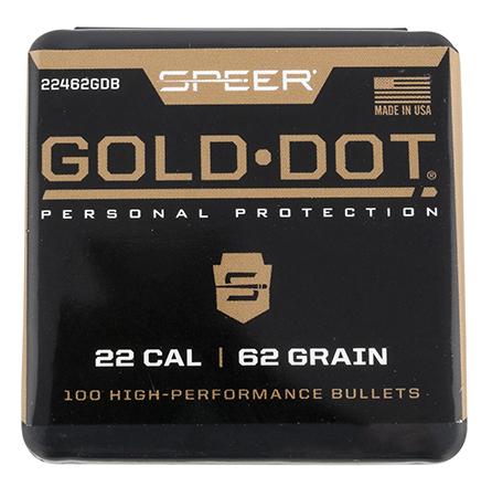 [604544635843] Speer 22462GDB Gold Dot  224Cal 62gr Soft Point 100 Per Box/20 Case