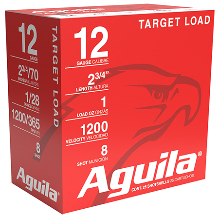 [640420006260] Aguila 1CHB1305 Target Load Competition 12Gauge 2.75" 1oz 8Shot 25 Per Box/10 Case