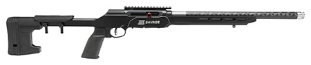 [062654472565] Savage Arms 47256 A22 Precision Lite Full Size 22 LR 10+1 18" Carbon Fiber Threaded Barrel, Black Picatinny Rail Carbon Steel Receiver, M-LOK Handguard, Black MDT Chassis Aluminum Stock, Black Polymer
