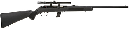 [062654400001] Savage Arms 40000 64 FXP Full Size 22 LR 10+1 21" Matte Black Sporter Barrel, Matte Black Grooved Carbon Steel Receiver, Matte Black Fixed Synthetic Stock, 4x15mm Scope, Right Hand