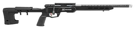 [062654708565] Savage Arms 70856 B17 Precision Lite Bolt 17 HMR 18" Carbon Fiber Wrapped Barrel 10+1 Black Rec Black Adjustable MDT Aluminum Chassis Stock Black Polymer Grip Right Hand
