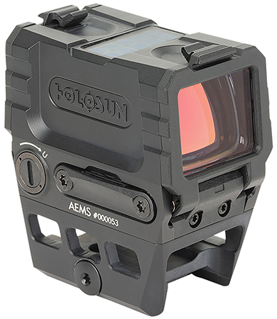 [810047071549] Holosun AEMS221301 AEMS  Black Anodized 1 x 1.1" x 0.87" 2 MOA Green Dot/65 MOA Circle Multi Reticle