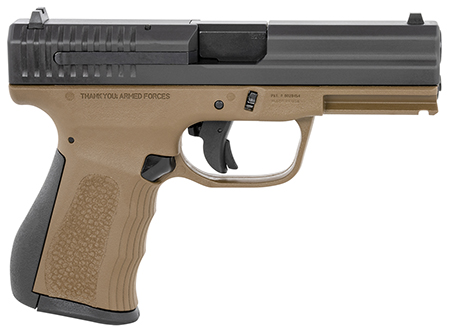 [850979005908] FMK G9C1G2BRTSS 9C1 G2 9mm Luger 14+1 4" Black Stainless Steel Barrel, Black Serrated Carbon Steel Slide, Burnt Bronze Polymer Frame w/Picatinny Rail, Black Backstrap Grip