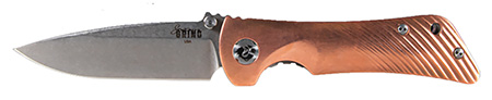 [817055020828] Southern Grind SG06030014 Spider Monkey  3.25" Folding Drop Point Plain Satin S35VN SS Blade, Titanium/Copper Handle, Includes Pocket Clip