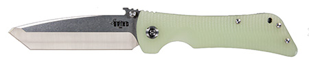 [817055021771] Southern Grind SG02050009 Bad Monkey  4" Folding Tanto Plain Satin 14C28N Steel Blade, 5.25" Jade Ghost Green G10 Handle, Includes Pocket Clip