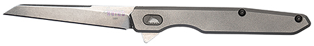 [817055021641] Southern Grind SG08050011 Quill  3.50" Folding Tanto Plain Stonewashed S35VN SS Blade, Silver Titanium Handle