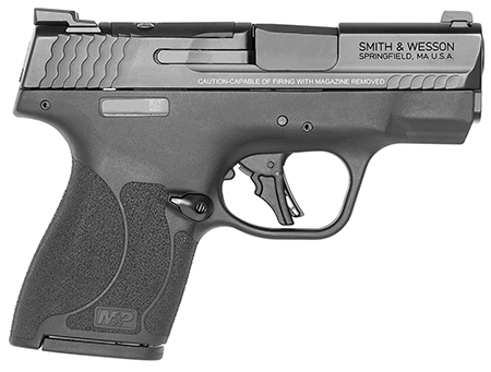 [022188889055] Smith  &  Wesson 13559 M & P Shield Plus Micro-Compact Frame 9mm Luger 10+1, 3.10" Black Armornite Stainless Steel Barrel  &  Optic Cut/Serrated Slide, Matte Black Polymer Frame, Tritium Night Sights