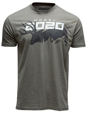 [706397951603] Springfield Armory GEP8607S 2020 Mule Deer Men's Stone Gray Cotton/Polyester Short Sleeve Small