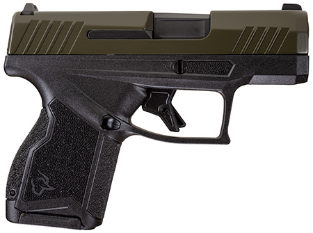 [725327936008] Taurus 1GX4M93B GX4  9mm Luger 11+1 3.06" Black Stainless Steel Barrel, Mil-Spec Green Cerakote Serrated Steel Slide, Black Polymer Frame, Black w/Interchangeable Backstrap Grip, Manual/Trigger Safety
