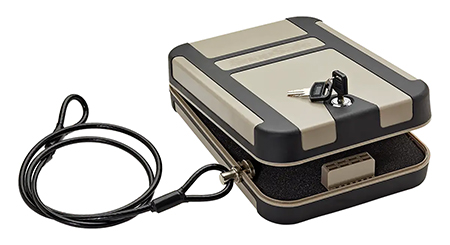 [842631100700] SnapSafe 752122325 TrekLite Lock Box XL Key Entry Flat Dark Earth Steel Holds 1 Handgun