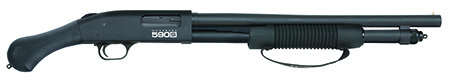 [015813516006] Mossberg 51600 590S Shockwave Full Size Frame 12 Gauge Pump 3" 10+1 18.50" Matte Blued Steel Barrel, Black Anodized Stainless Steel Receiver, Black Raptor Birdshead Grip