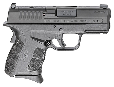 [706397950743] Springfield Armory XDSG93345BOSP XD-S Mod.2 OSP 45 ACP 5+1 6+1 3.30" Black Melonite Steel Barrel  &  Optic Ready/Serrated Slide, Black Polymer Frame w/Picatinny Rail, Black Textured Polymer Grip