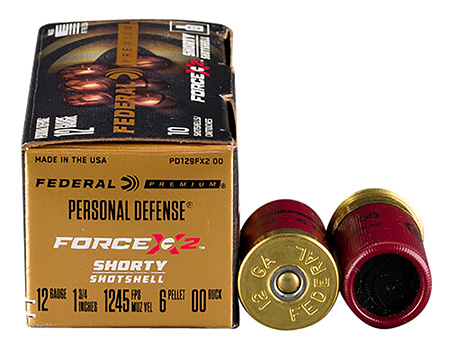 [604544680287] Federal PD129FX200 Premium Force X2 12Gauge 1.75" 6Pellets 00BuckShot 10 Per Box/10 Case