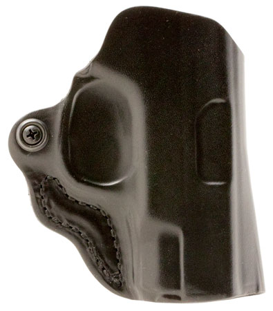 [792695329008] DeSantis Gunhide 019BA8BZ0 Mini Scabbard  OWB Black Leather Compatible w/Glock 43, Belt Slide Mount, Right Hand
