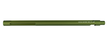 [856365001103] Tactical Solutions 1022TEMOD X-Ring Barrel 22 LR 16.50" OD Green Matte Finish Aluminum Material with Fluting  &  Threading for Ruger 10/22